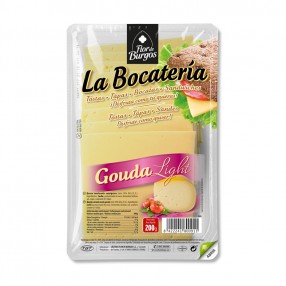 Queso Gouda light en lonchas LA BOCATERIA envase 200 grs